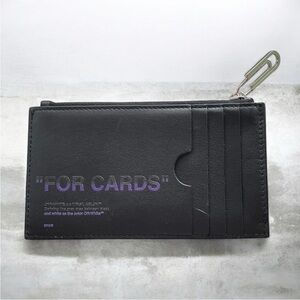 Off-White Black and Purple Card Holder